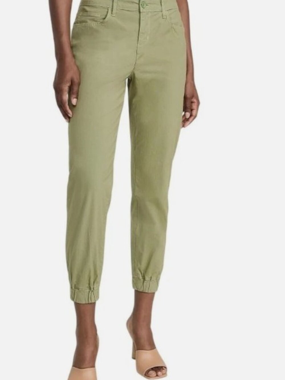 LAGENCE Women's Pants Khaki Green Sz 32 Mirabel Mid-Rise Flight Pants Cropped